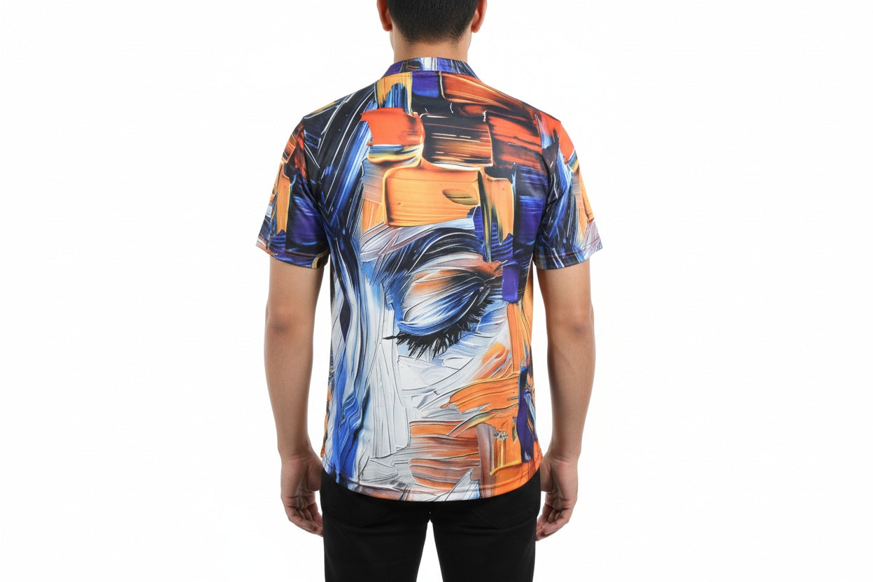 3D Cracked Rock Abstract Sublimated T-Shirt – Interlock Fabric, 160–170 GSM, Customizable, S–XL – Unisex By Games Brother