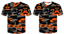 Camouflage Print Sublimated T-Shirt – PPC Jersey Fabric, 160–170 GSM, Customizable, S–XL, Unisex By Games Brother