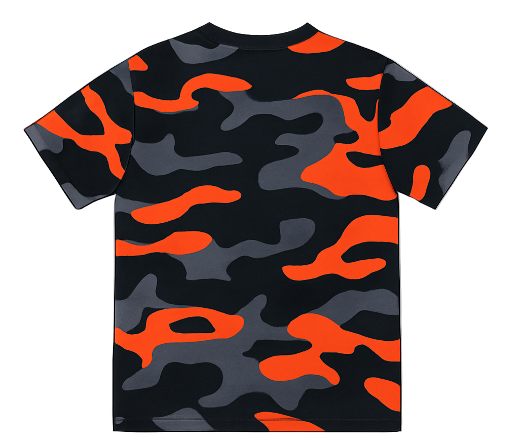 Camouflage Print Sublimated T-Shirt – PPC Jersey Fabric, 160–170 GSM, Customizable, S–XL, Unisex By Games Brother