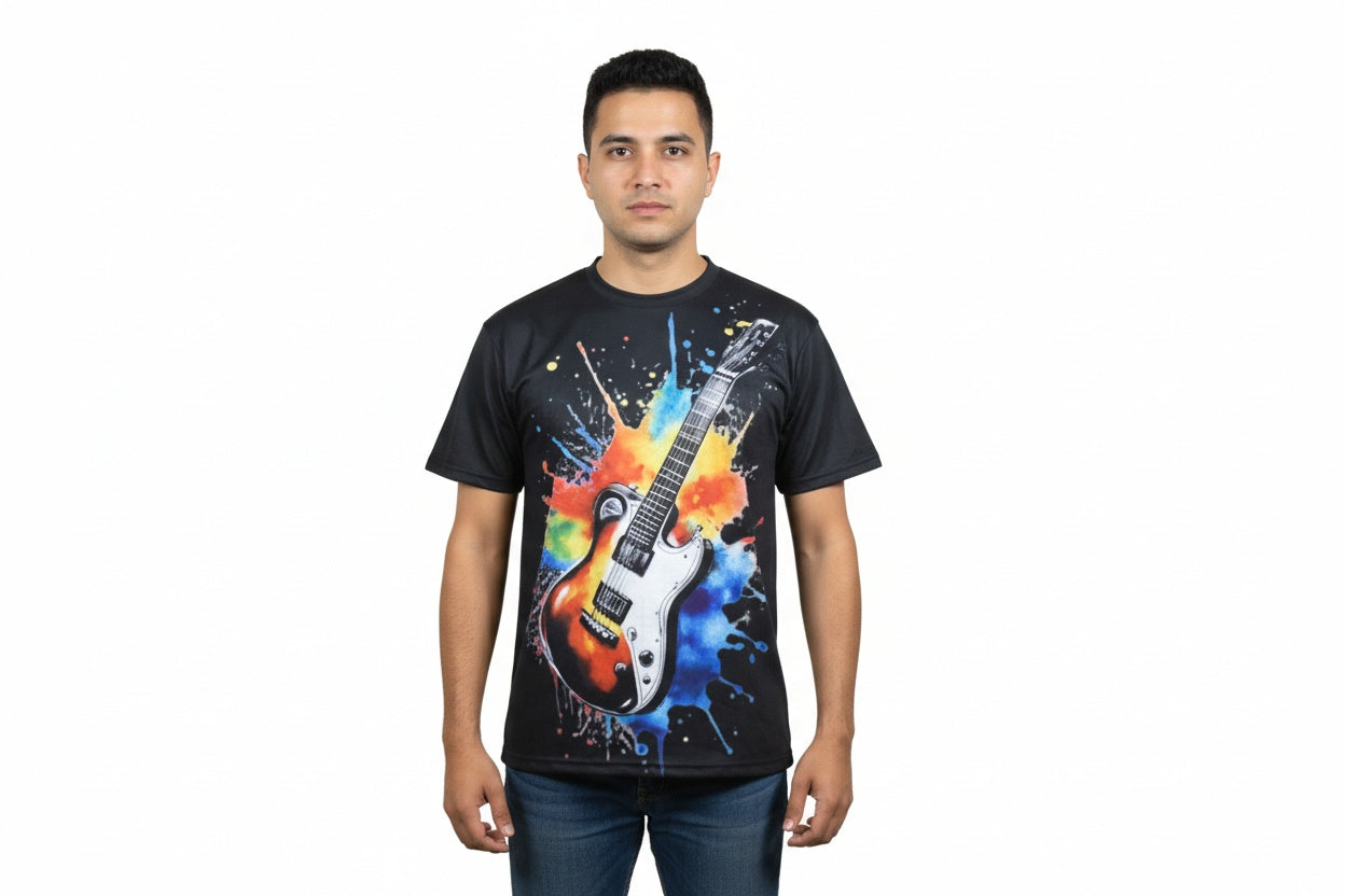 Music & Art Graphic Sublimation T-Shirts – Interlock Fabric, 160–170 GSM, Customizable, S–XL – Unisex - By Games Brother