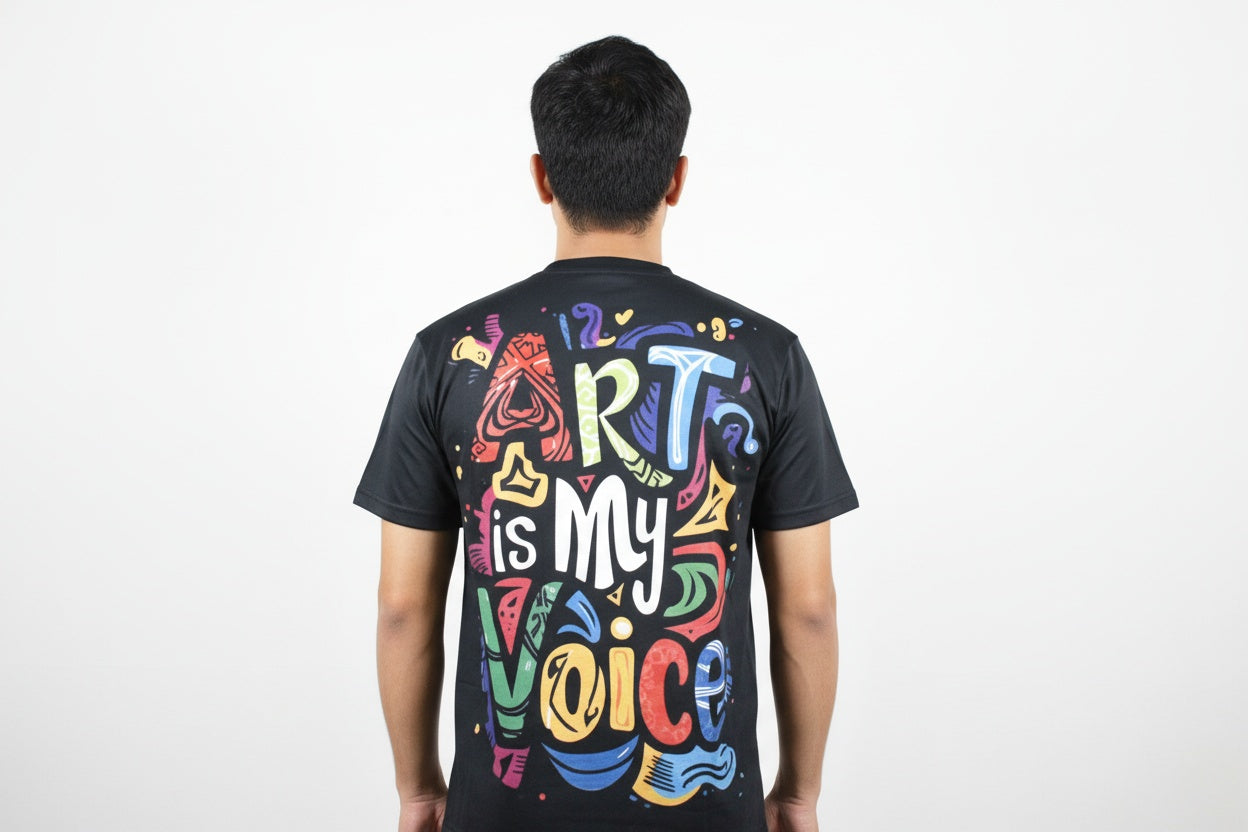 Music & Art Graphic Sublimation T-Shirts – Interlock Fabric, 160–170 GSM, Customizable, S–XL – Unisex - By Games Brother